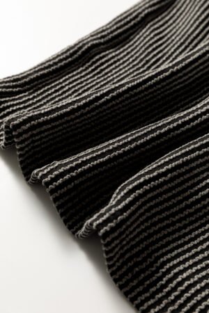 Carbon Grey Twisted Ribbed Dolman Long Sleeve Top - Image 9