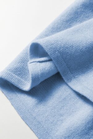 Beau Blue 3/4 Sleeve Boxy Knit Button Down Sweater Cardigan - Image 12