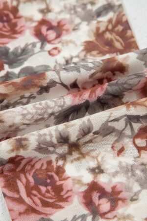 Red Floral Print Stitched Detail Tie V Neck Long Bell Sleeve Blouse - Image 15