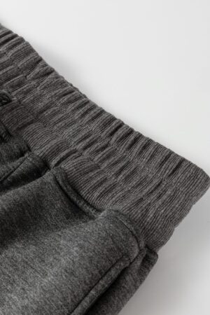 Medium Grey Collared V Neck Pullover Sweatshirt Sweatpants Set - Image 15