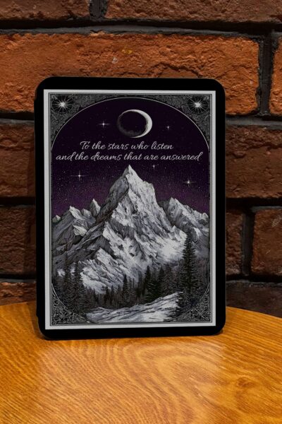To the stars who listen Enchanted Mountain & Literary Quote Kindle Case