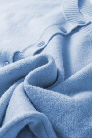 Beau Blue 3/4 Sleeve Boxy Knit Button Down Sweater Cardigan - Image 11