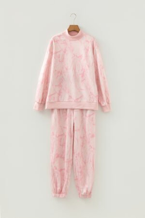 Pink Camo Print Jogger Pants Set - Image 3