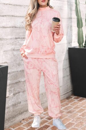 Pink Camo Print Jogger Pants Set - Image 15