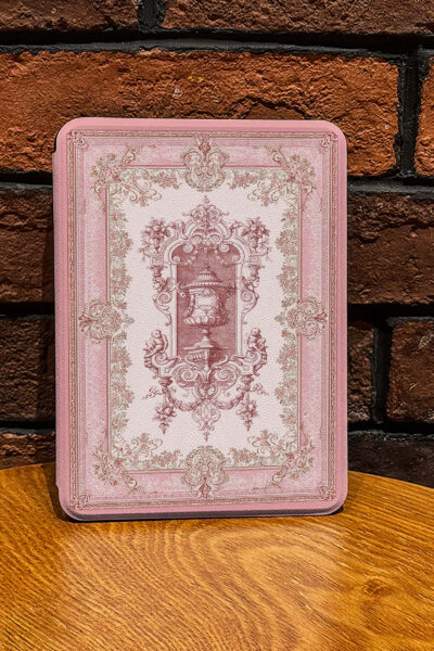 Ornate Floral Book-Inspired Kindle Case Retro Pink E Reader Cover