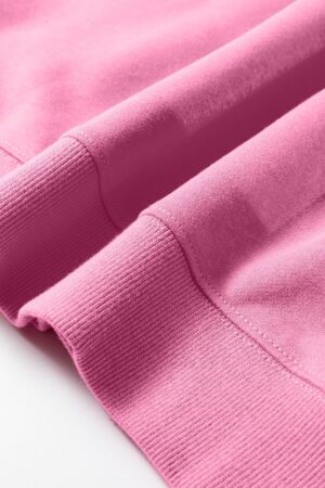 Bright Pink Oversize Blessed Embroidered Mock Neck Sweatshirt - Image 9