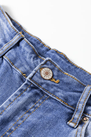 Myosotis Mid Rise Distressed Sneak Peek Straight Leg Jeans - Image 9