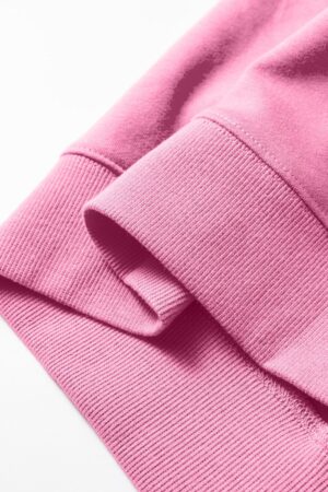 Bright Pink Oversize Blessed Embroidered Mock Neck Sweatshirt - Image 8