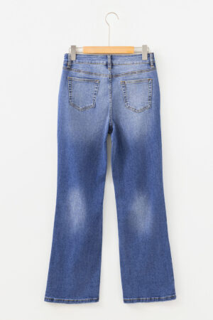 Myosotis Mid Rise Distressed Sneak Peek Straight Leg Jeans - Image 8