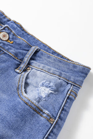 Myosotis Mid Rise Distressed Sneak Peek Straight Leg Jeans - Image 10