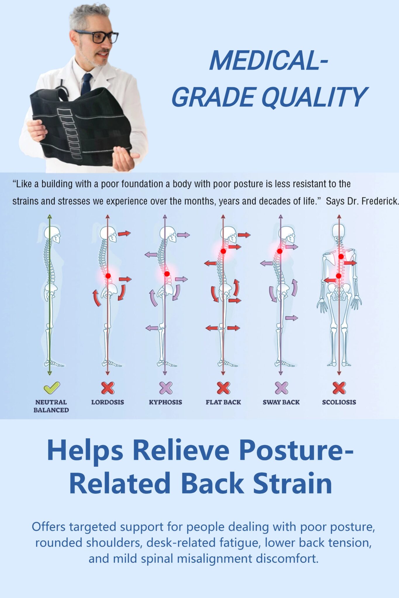 Posture Corrector Back Brace for Women & Men – Adjustable Back Support for Better Alignment - Image 7