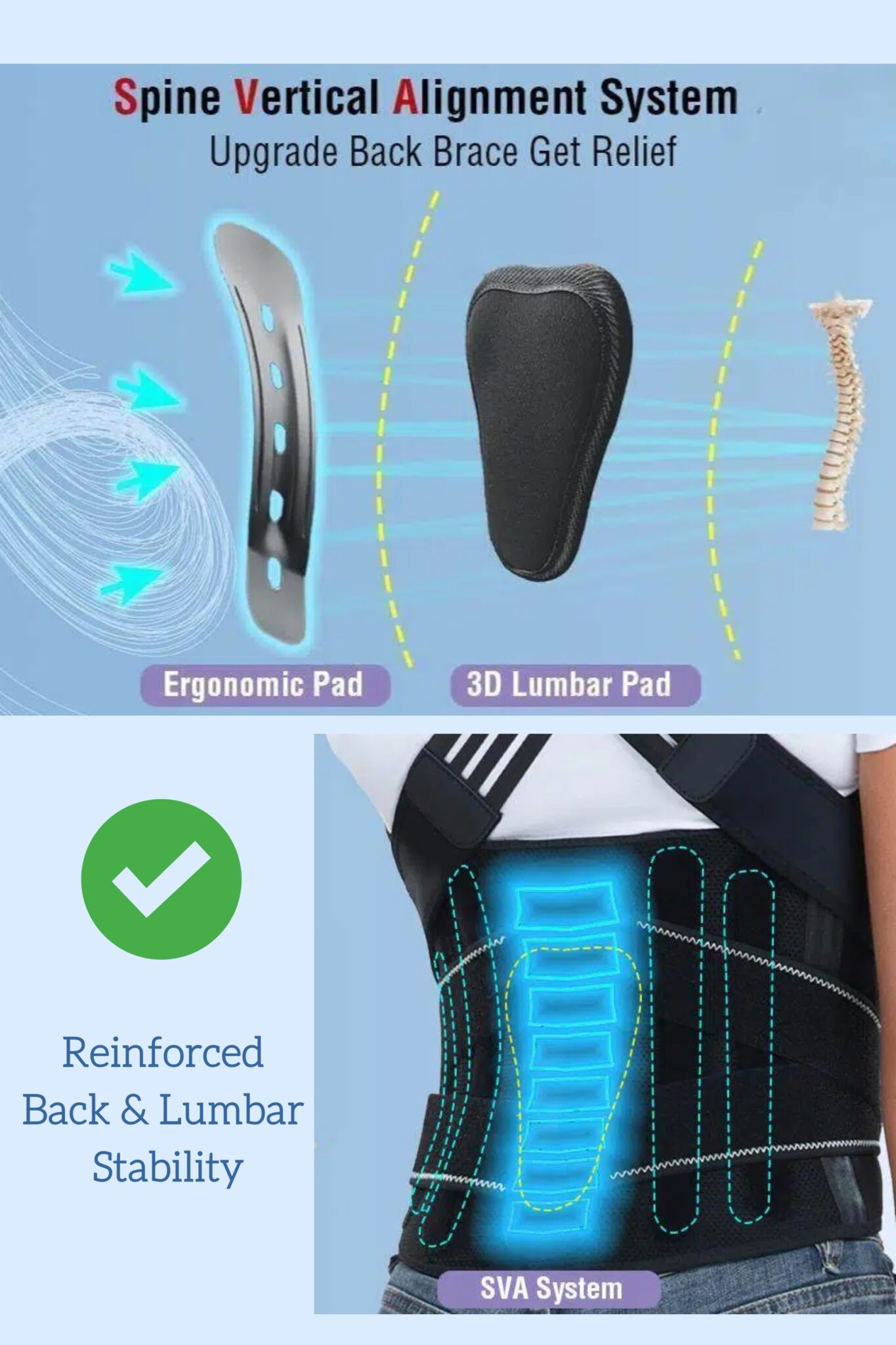 Posture Corrector Back Brace for Women & Men – Adjustable Back Support for Better Alignment - Image 5