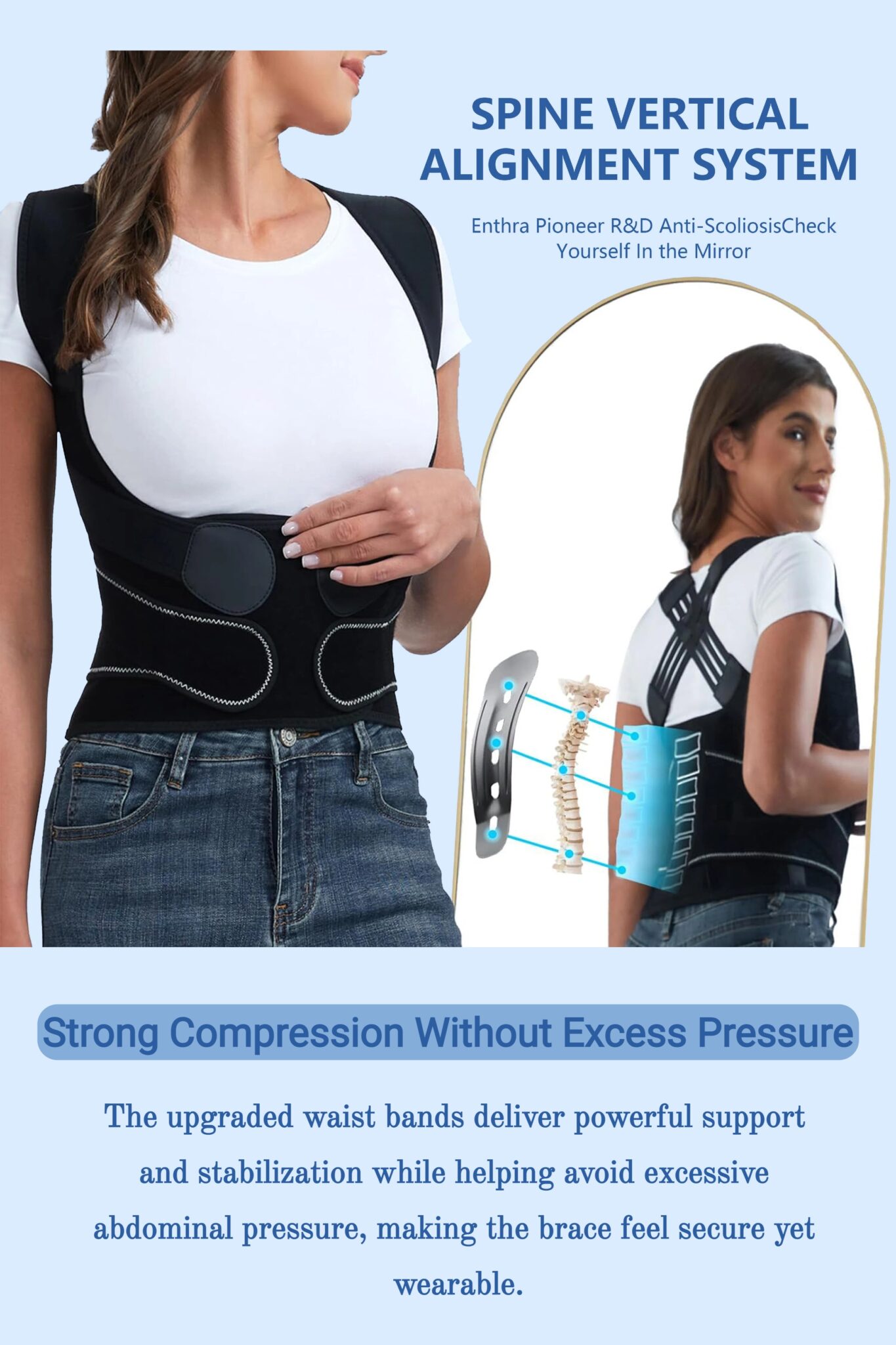 Posture Corrector Back Brace for Women & Men – Adjustable Back Support for Better Alignment - Image 6