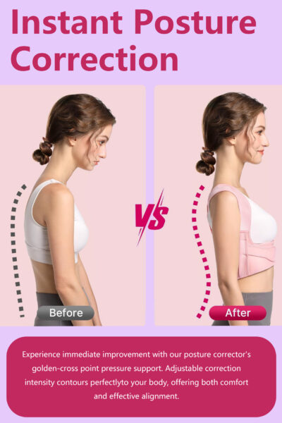 Alternative view of Posture Corrector for Women - Daily Use Adjustable Back Brace for Posture Improvement