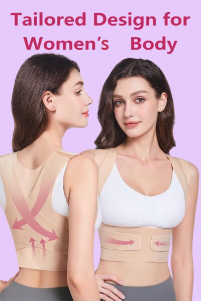 Posture Corrector for Women - Invisible Lightweight Back Brace for Neck Shoulder & Upper Back