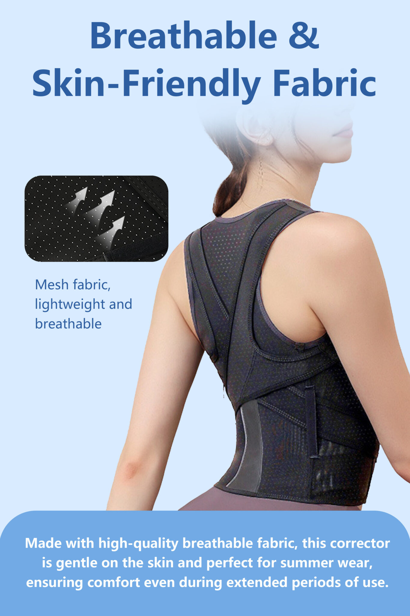 Posture Corrector for Men and Women – Adjustable Back Support Brace with Soft Memory Pad - Image 2